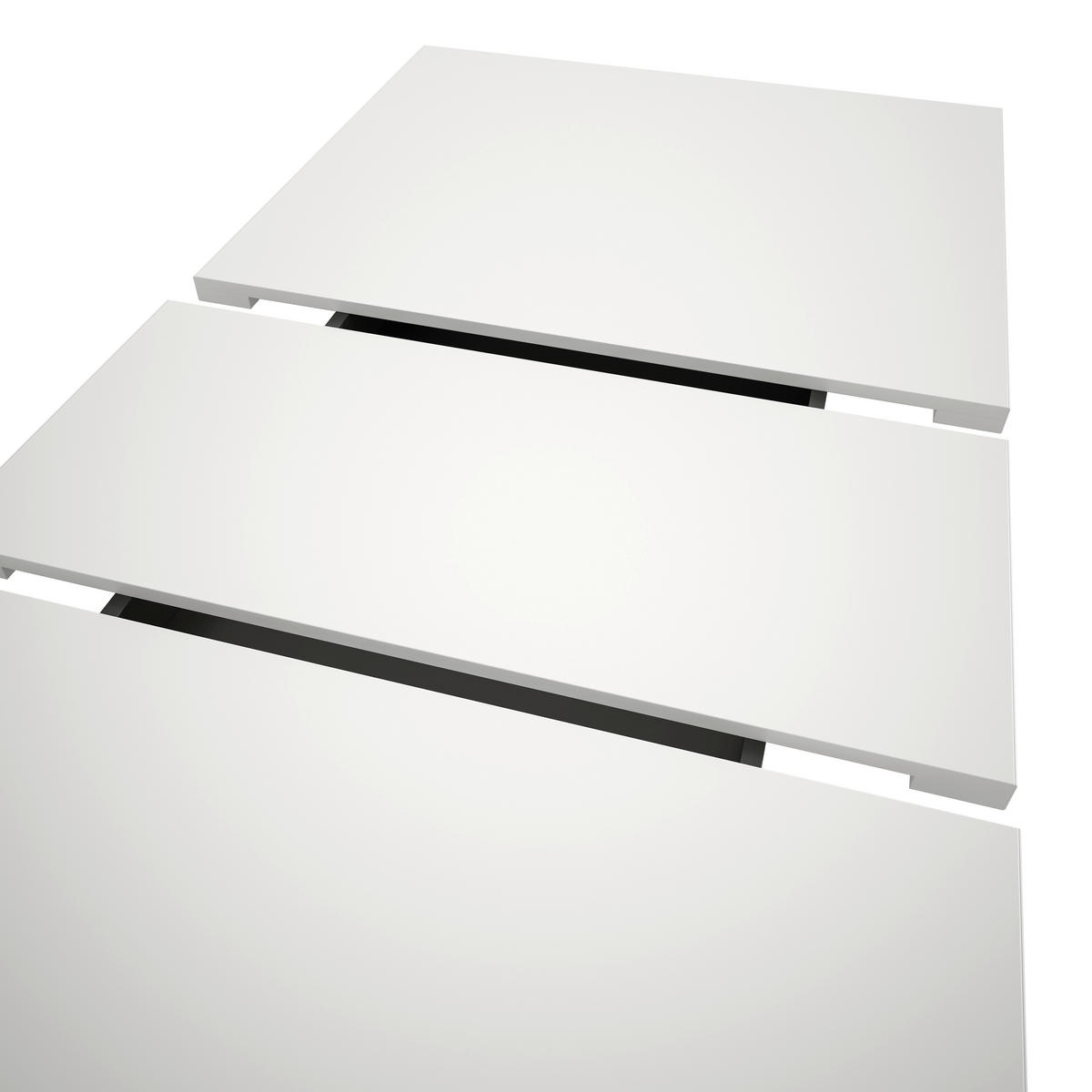 AUSZIEHTISCH Weiß rechteckig  ausziehbar  - Weiß, KONVENTIONELL, Holzwerkstoff (150-190/90/76cm) - MID.YOU