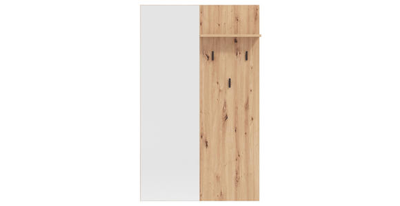 GARDEROBE 4-teilig  in 180/194,5/35 cm  - Schwarz/Eiche Artisan, Basics, Holzwerkstoff (180/194,5/35cm) - Carryhome