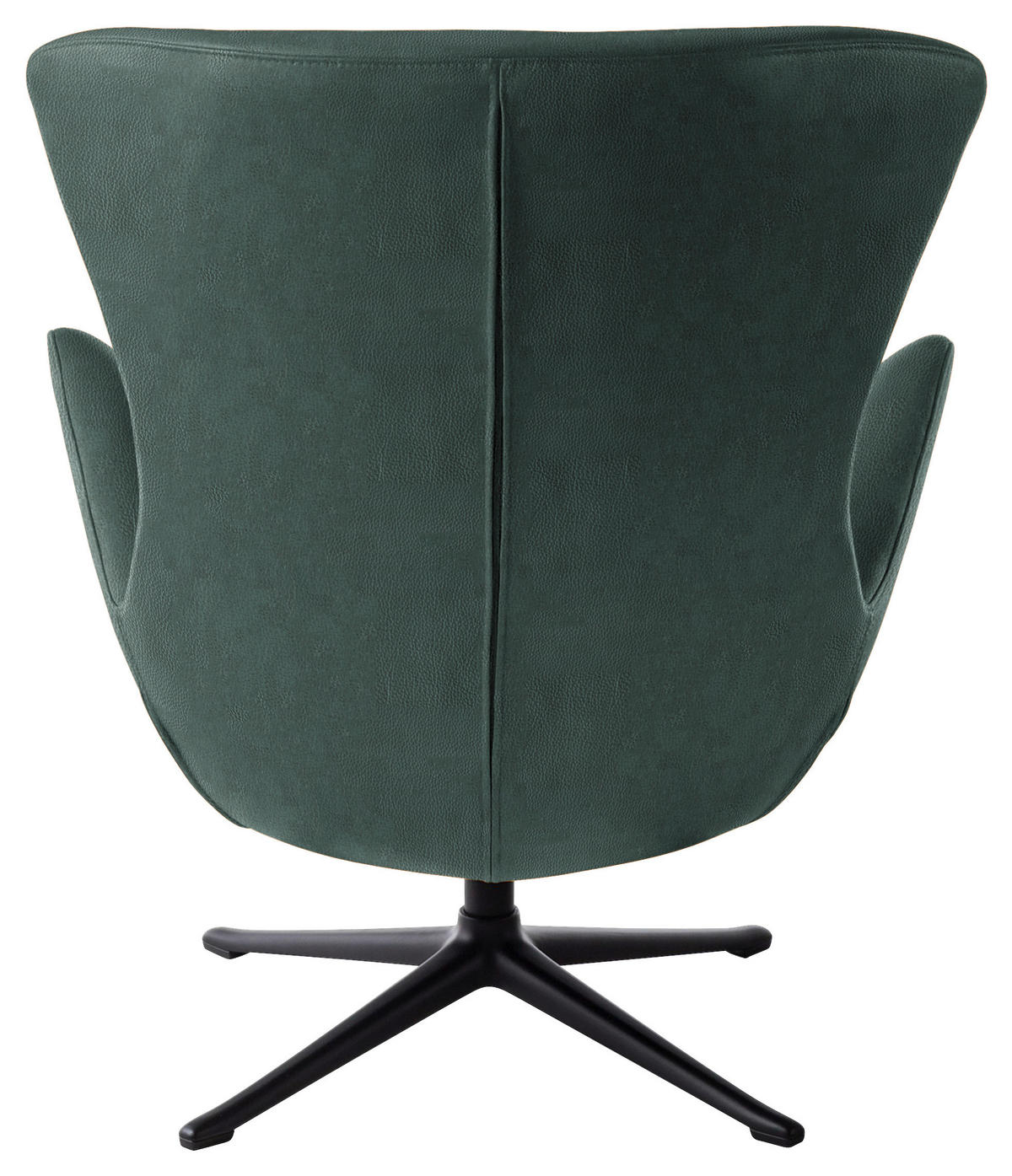 OHRENSESSEL in Waldgrün  - Waldgrün/Schwarz, Design, Leder/Metall (84/104/96cm) - home24