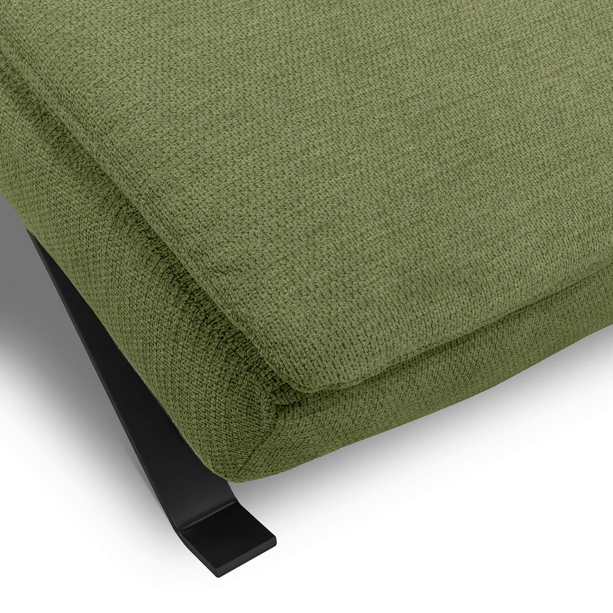 RELAXLIEGE Echtleder Grün  - Schwarz/Grün, Design, Leder/Metall (65/95/171cm) - Celina Home