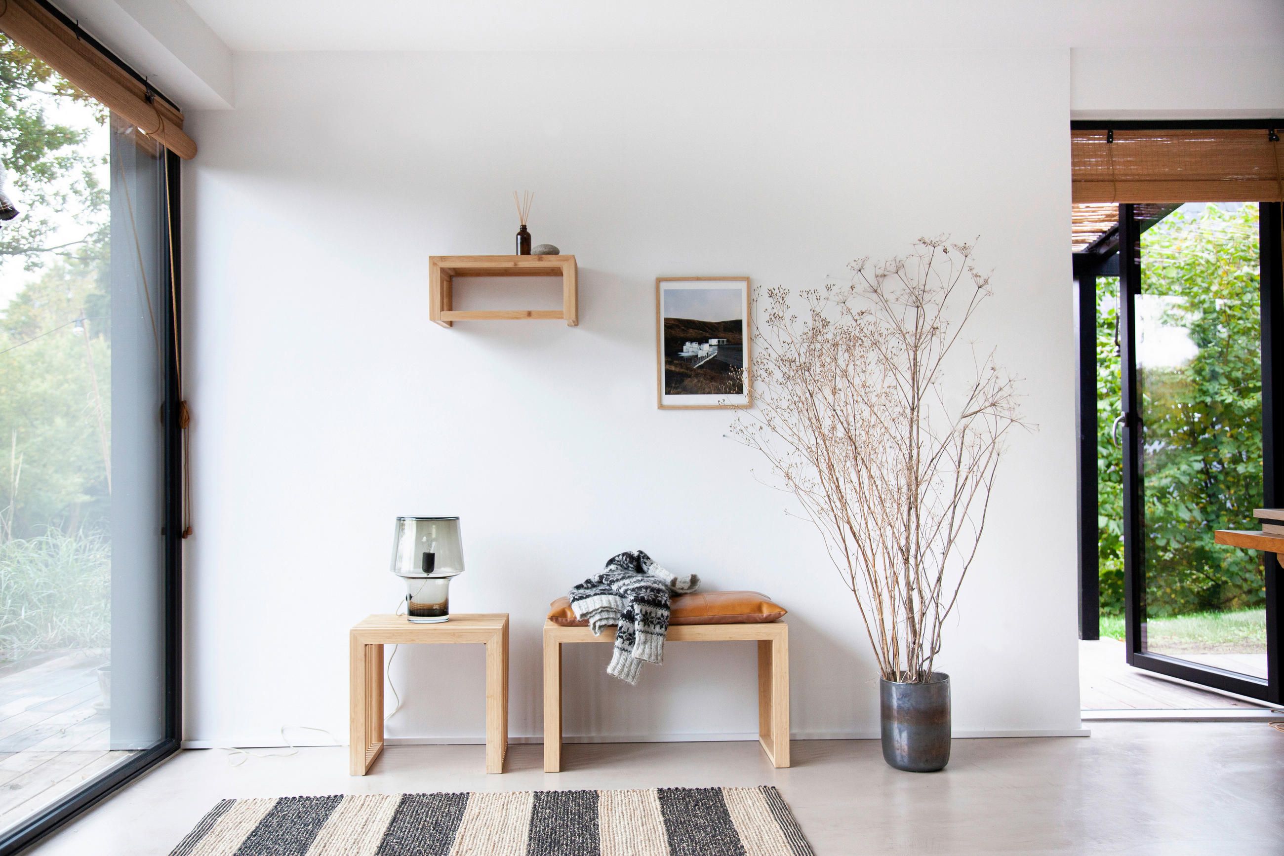 WANDGARDEROBE  in Bambus vollmassiv Naturfarben  - Naturfarben, Design, Holz (45/20/27cm) - MID.YOU
