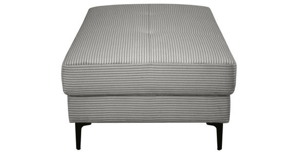 HOCKER Velours Grau - Schwarz/Grau, Design, Textil/Metall (140/45/80cm) - Xora
