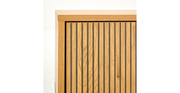 LOWBOARD Line  in 150/50/40 cm  - Eichefarben/Schwarz, Design, Holzwerkstoff/Metall (150/50/40cm) - Carryhome