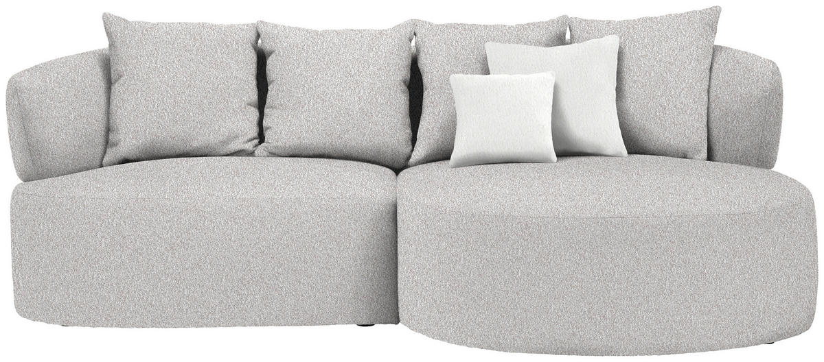 ECKSOFA  in Bouclé Beige  235/166 cm  - Beige/Creme, MODERN, Kunststoff/Textil (235/166cm) - Hom`in