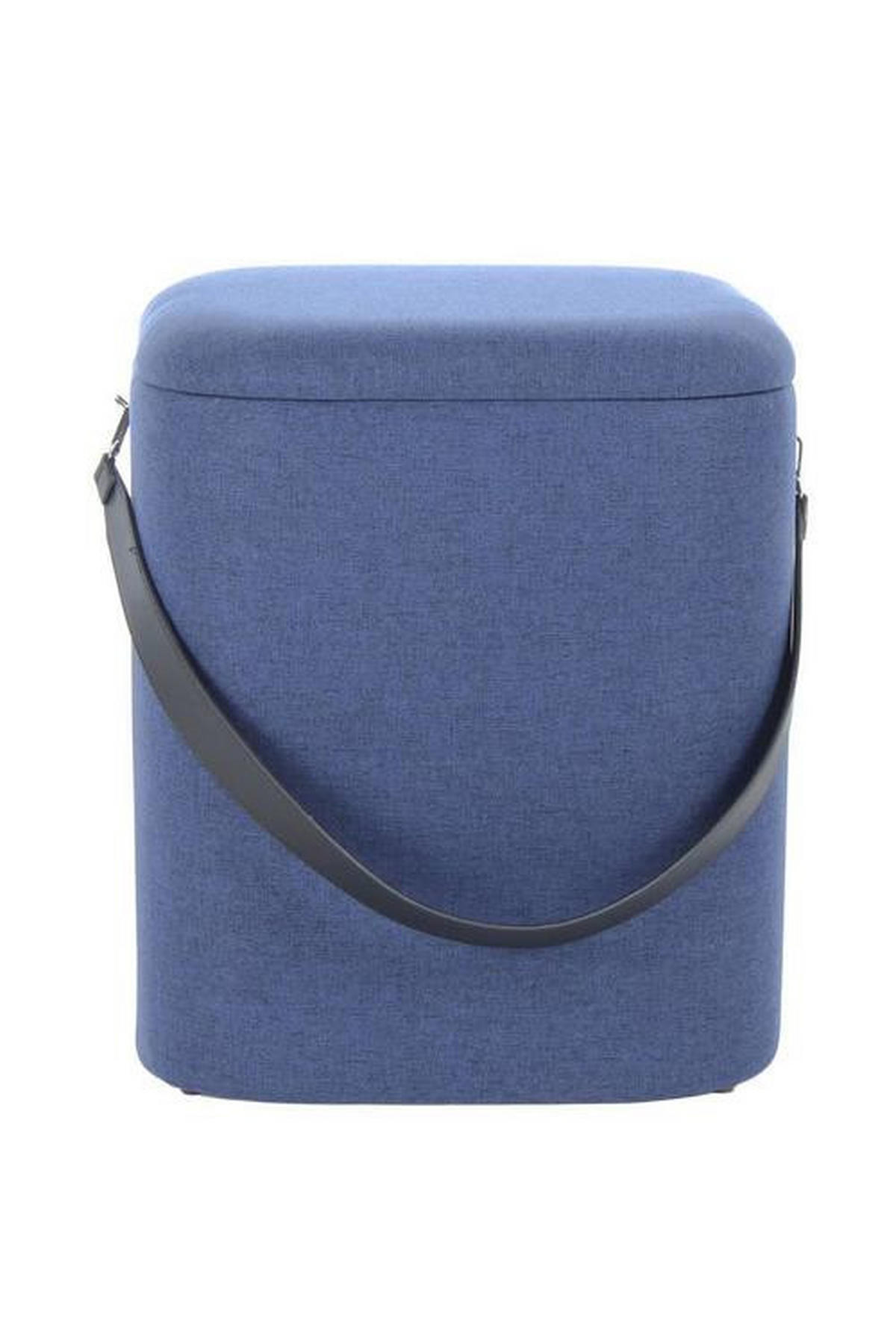 SADA TABURETŮ, 35,5/44/35,5 cm - modrá/černá, Basics, textil/plast (35,5/44/35,5cm)