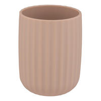 ZAHNPUTZBECHER Kunststoff  - Beige, Basics, Kunststoff (8/11/8cm) - Wenko