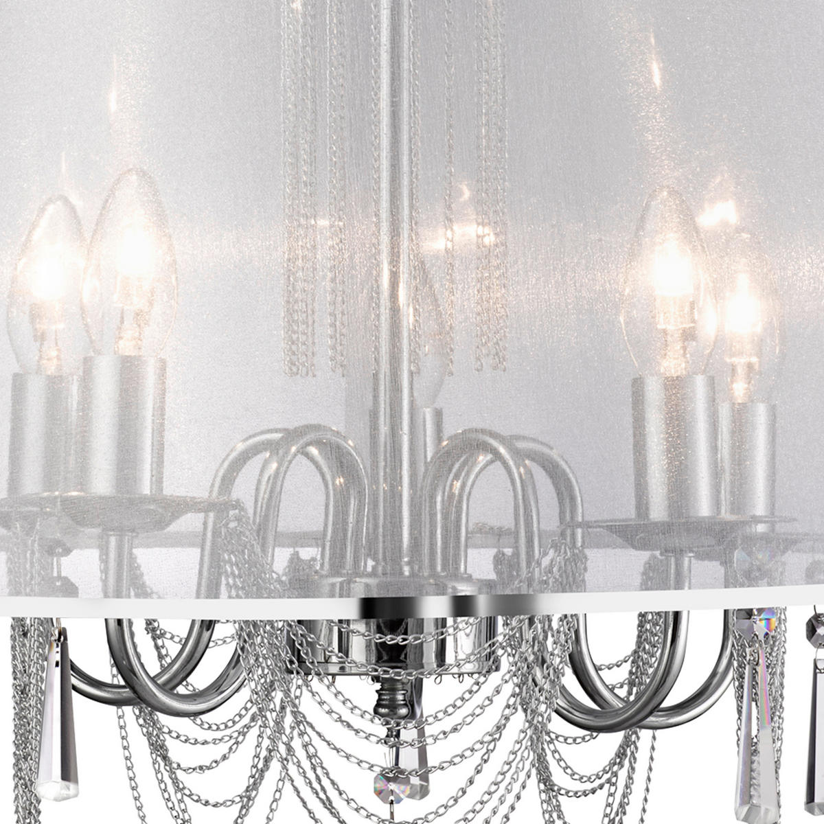 HÄNGLAMPA VENETIAN 50/140 cm  - kromfärg, Design, metall/glas (50/140cm)
