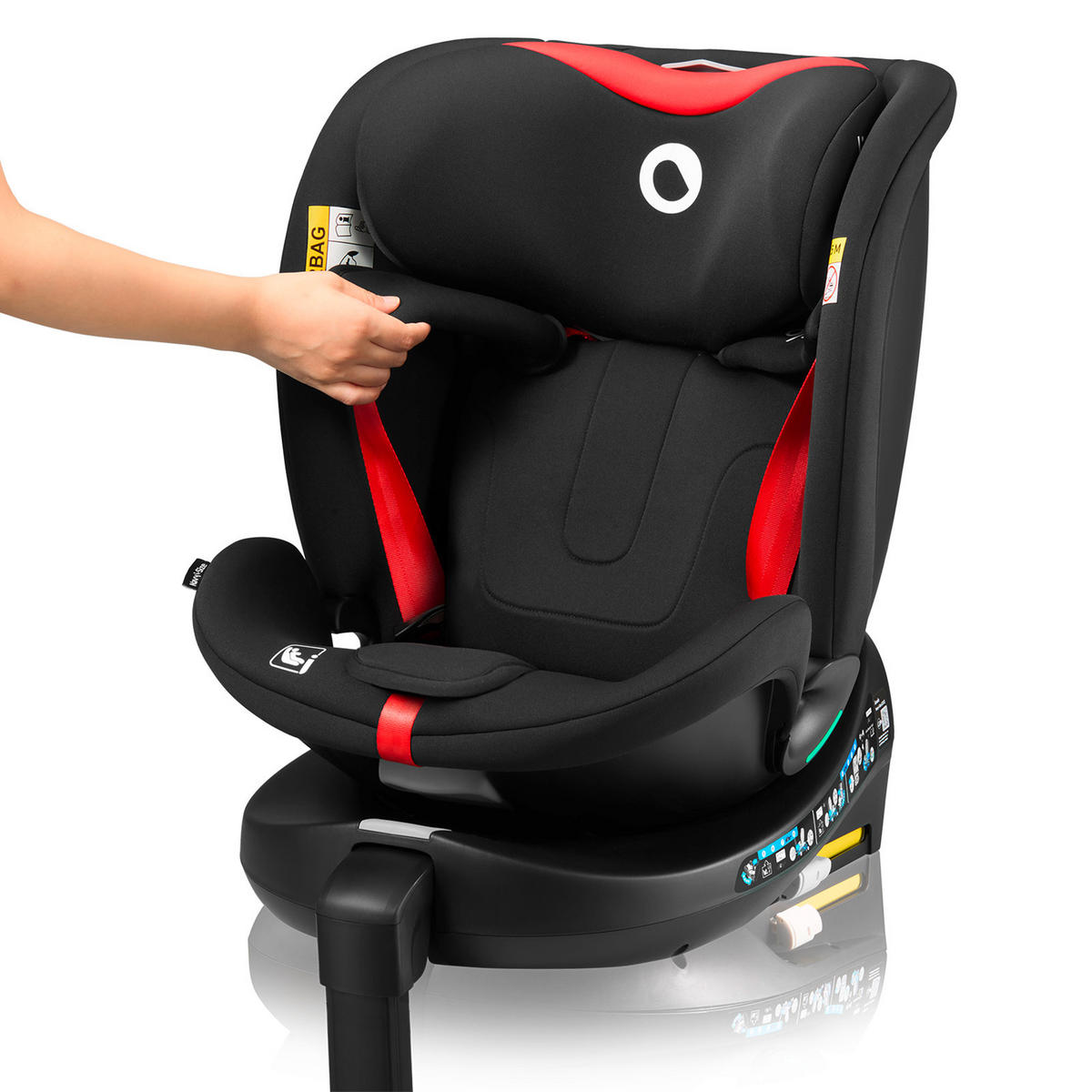 KINDERAUTOSITZ Navy i-Size  - Rot/Schwarz, Basics, Kunststoff (49/44cm) - Lionelo