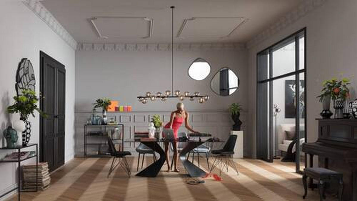 WANDSPIEGEL 100/100/2,5 cm  - Schwarz, Design, Glas/Holzwerkstoff (100/100/2,5cm) - Ambia Home