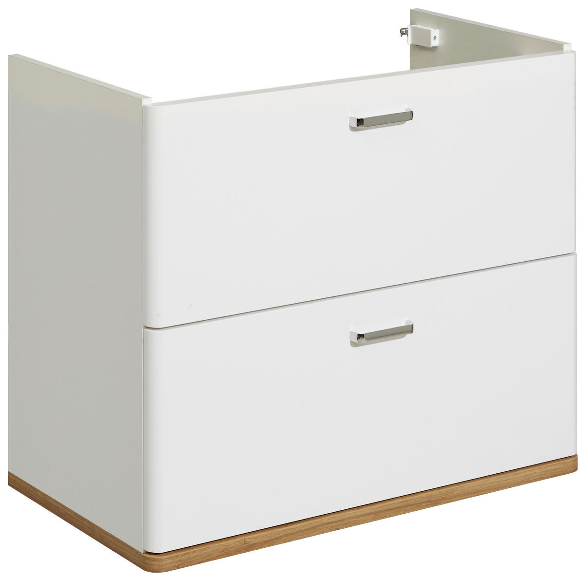 MOSDÓ ALSÓSZEKRÉNY 75/65/44 cm  - króm/tölgyfa, Konventionell, faalapú anyag (75/65/44cm) - Xora