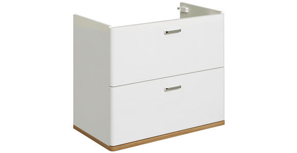 WASCHTISCHUNTERSCHRANK 75/65/44 cm  - Chromfarben/Eichefarben, KONVENTIONELL, Holzwerkstoff (75/65/44cm) - Xora