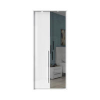 ORMAR SA KLASIČNIM VRATIMA bela, bela visoki sjaj  97/226/60 cm  - bela visoki sjaj/bela, Dizajnerski, metal/pločasti materijal (97/226/60cm)