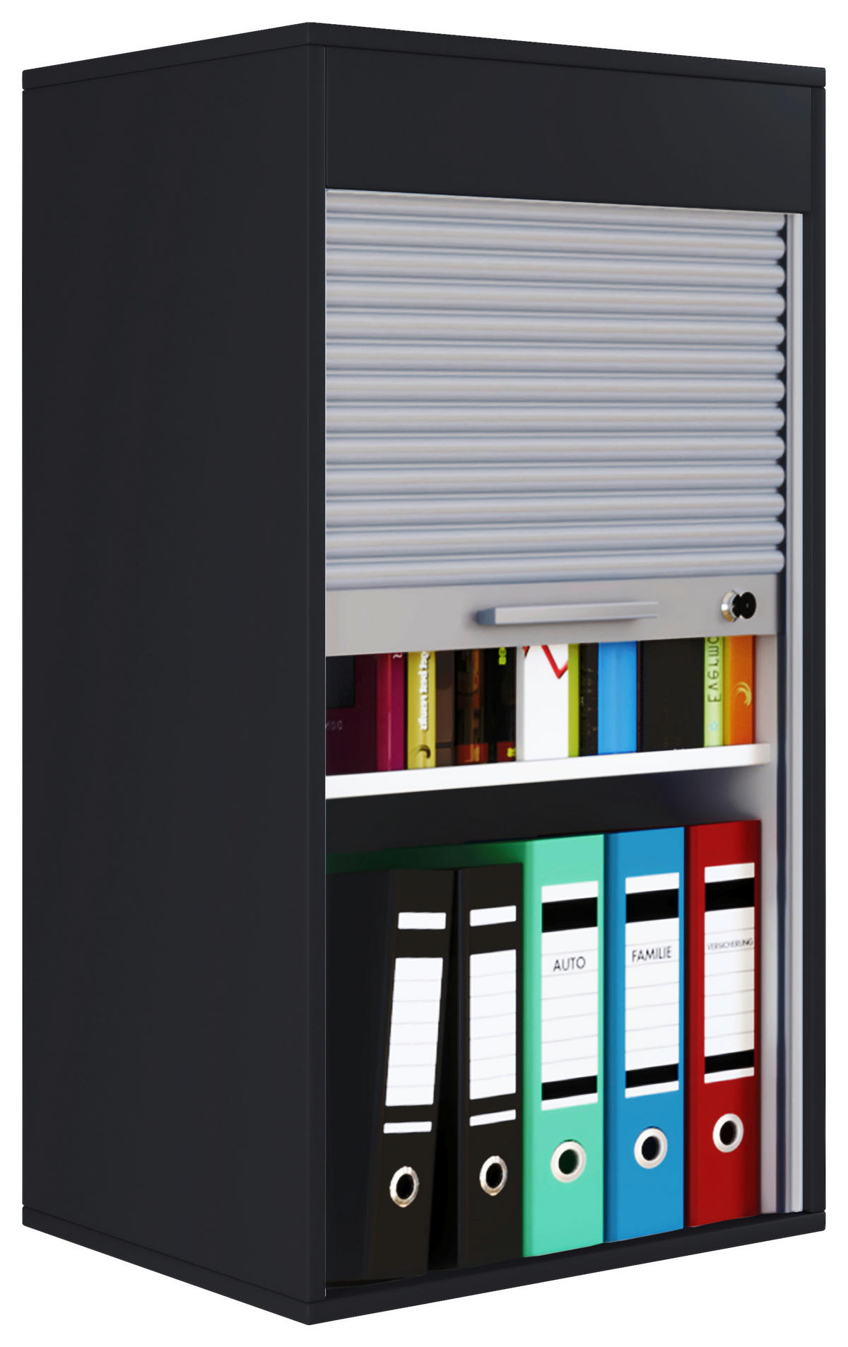 AKTENSCHRANK 50/93/40 cm  - Schwarz/Grau, MODERN, Holzwerkstoff/Kunststoff (50/93/40cm) - MID.YOU