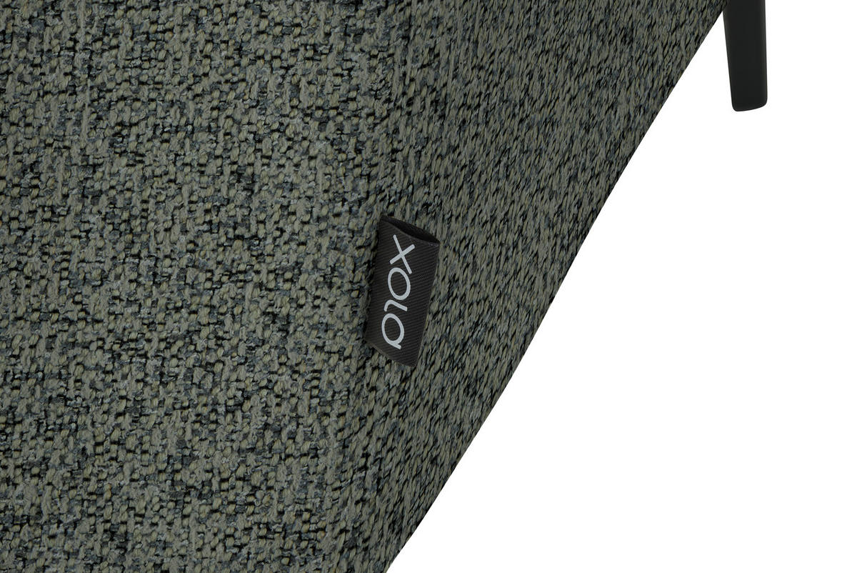 ECKSOFA in Struktur Grau  205/280 cm  - Schwarz/Grau, Design, Textil/Metall (205/280cm) - Xora