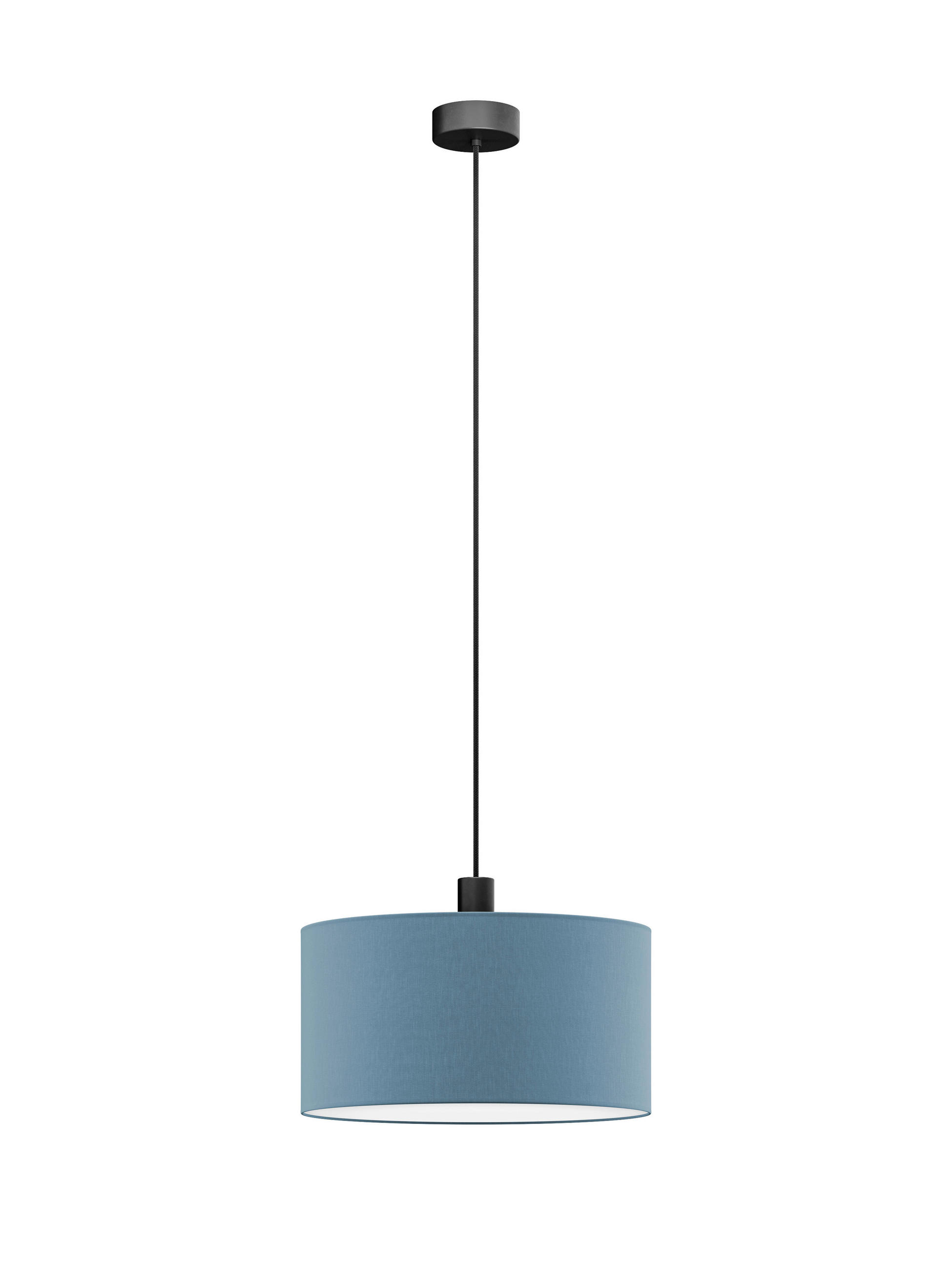 FÜGGŐLÁMPA 50/130 cm  - kék, Basics, műanyag/textil (50/130cm)