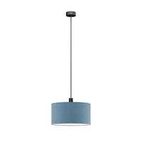 FÜGGŐLÁMPA 50/130 cm  - kék, Basics, műanyag/textil (50/130cm)