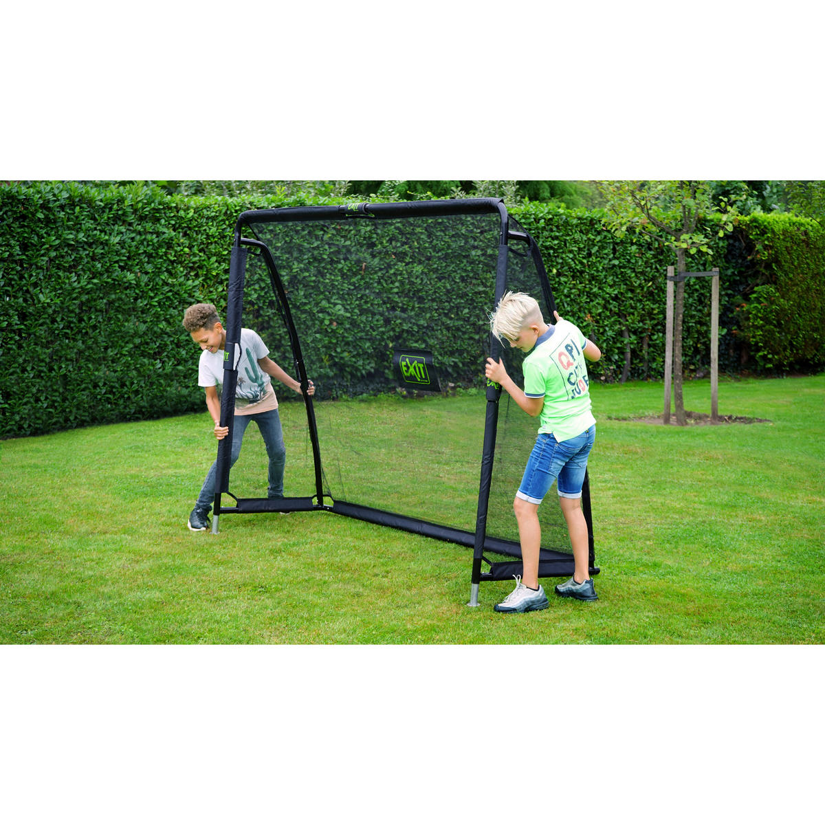 FUßBALLTOR EXIT COPPA - Schwarz, KONVENTIONELL, Kunststoff/Metall (220/170/170cm) - EXIT Toys