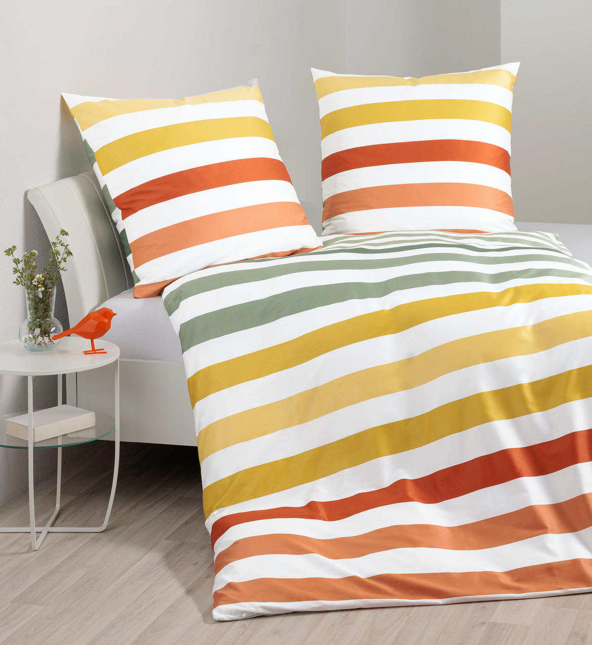 POSTELJNINA mako saten temno rumena  - temno rumena, Konvencionalno, tekstil (135cm) - Janine