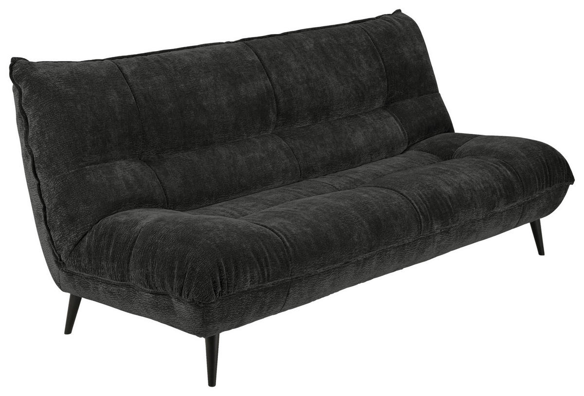 3-SITZER-SOFA in Mikrofaser Schwarz  - Schwarz, Konventionell, Textil/Metall (230/100/101cm) - MID.YOU