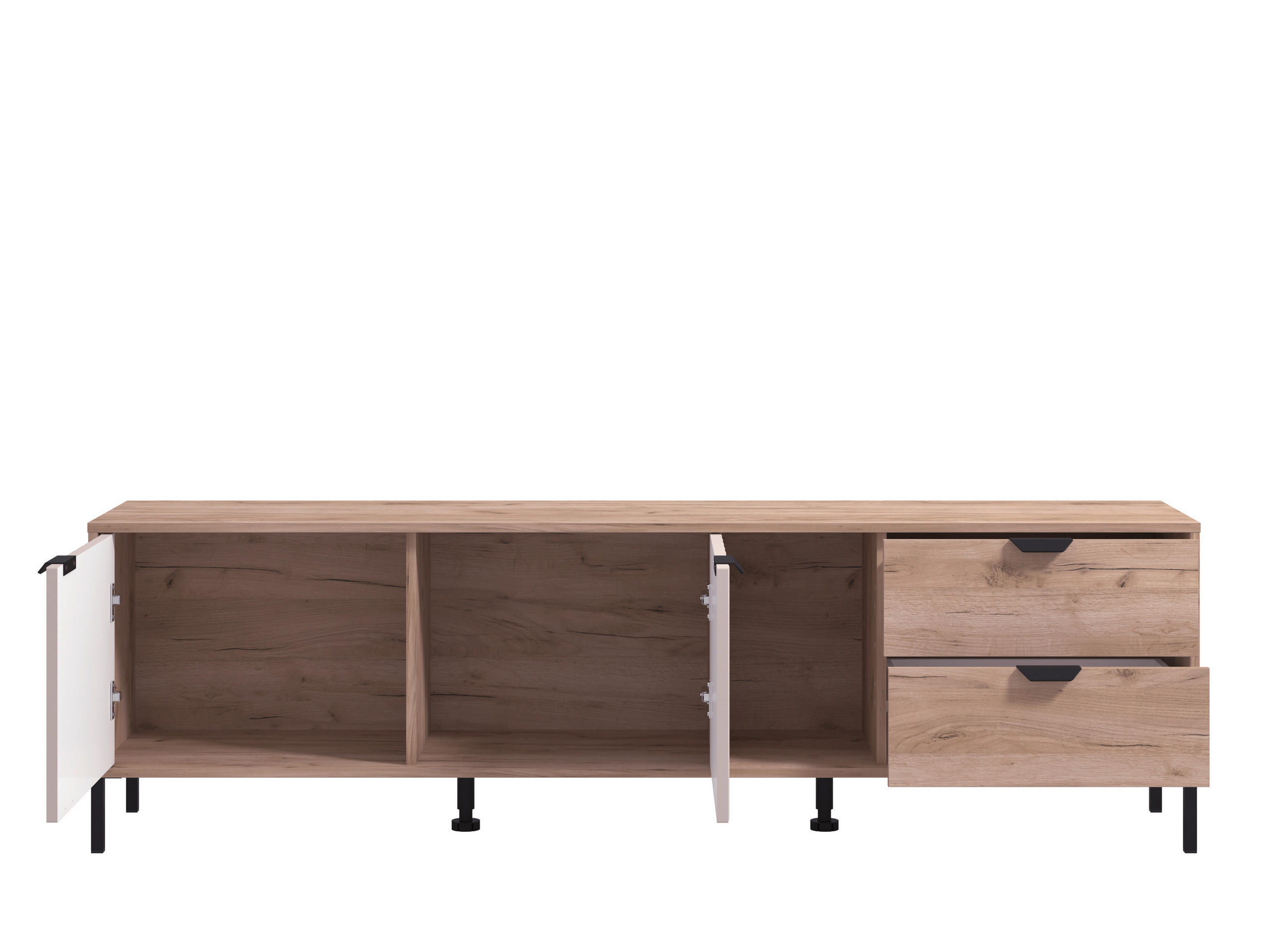TV-ELEM 183/54/40 cm  - szürke tölgy/kasmír, Basics, faalapú anyag (183/54/40cm) - Hom`in