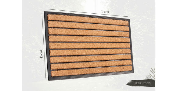 KOKOSMATTE 45/75 cm Mix Mats - Hellbraun/Schwarz, Basics, Naturmaterialien/Kunststoff (45/75cm) - Esposa