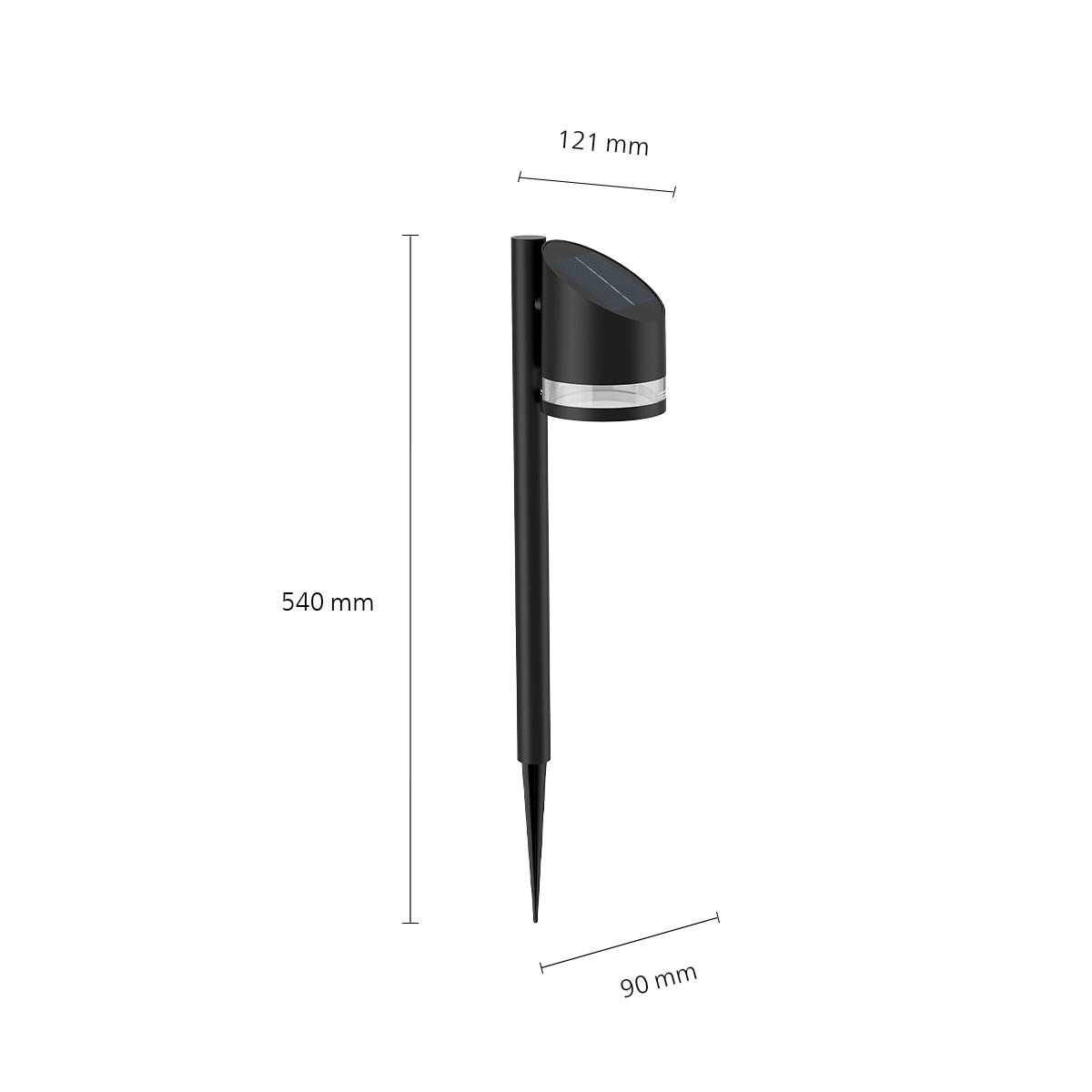 SOLARLEUCHTE 9/54/12.1 cm   - Schwarz, KONVENTIONELL, Kunststoff (9/54/12.1cm) - Philips