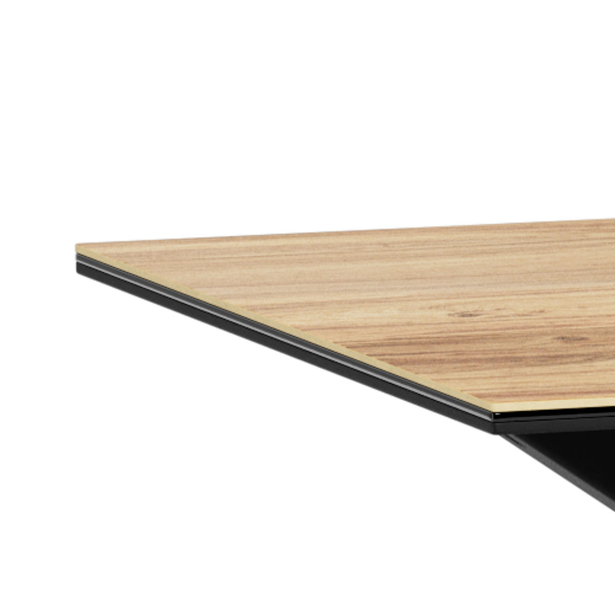 ESSTISCH in Metall, Glas, Keramik 135/80/75,5 cm  - Eichefarben/Schwarz, MODERN, Glas/Keramik (135/80/75,5cm) - MID.YOU