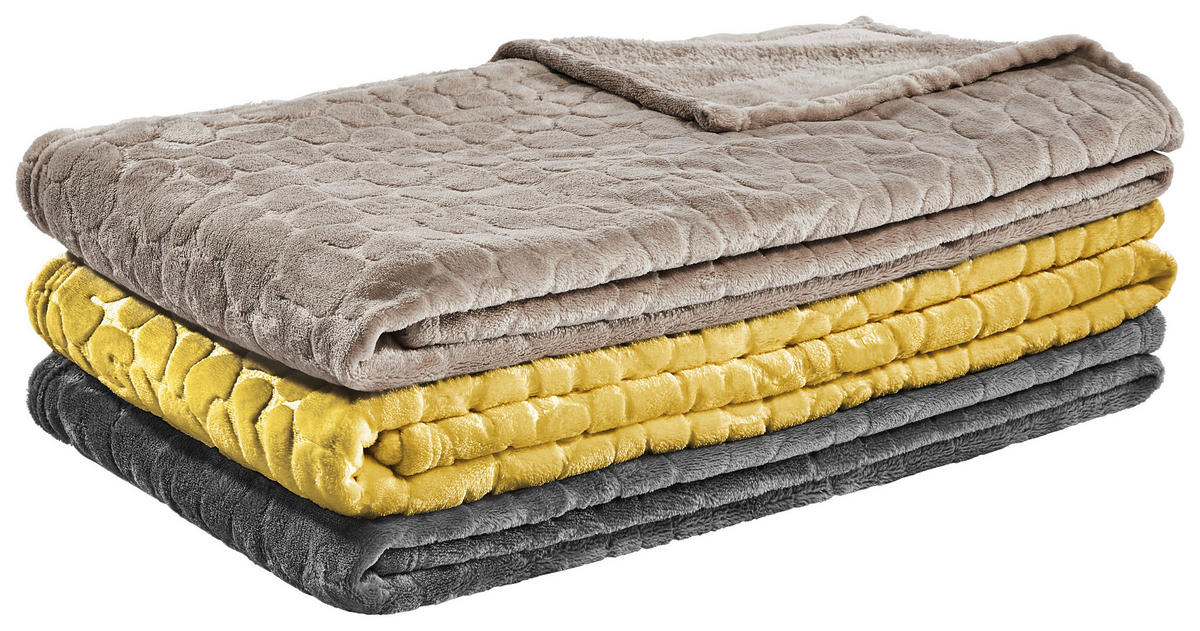 FLEECEDECKE 140/190 cm  - Anthrazit, Textil (140/190cm) - Novel