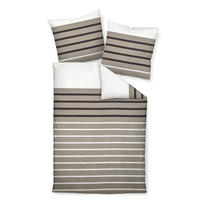 POSTELJINA 135/200 cm  PALERMO  - bijela/smeđa, Basics, tekstil (135/200cm) - Janine