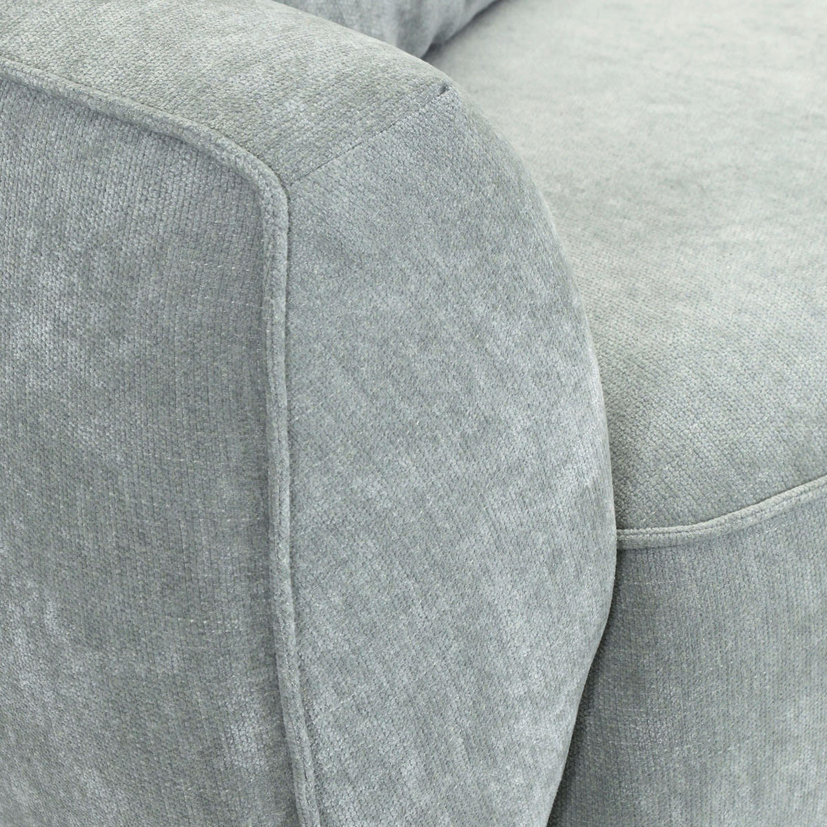 ECKSOFA Salbeigrün Flachgewebe Zierkissen, Rücken echt  - Salbeigrün/Schwarz, KONVENTIONELL, Kunststoff/Textil (285/155cm) - Milino