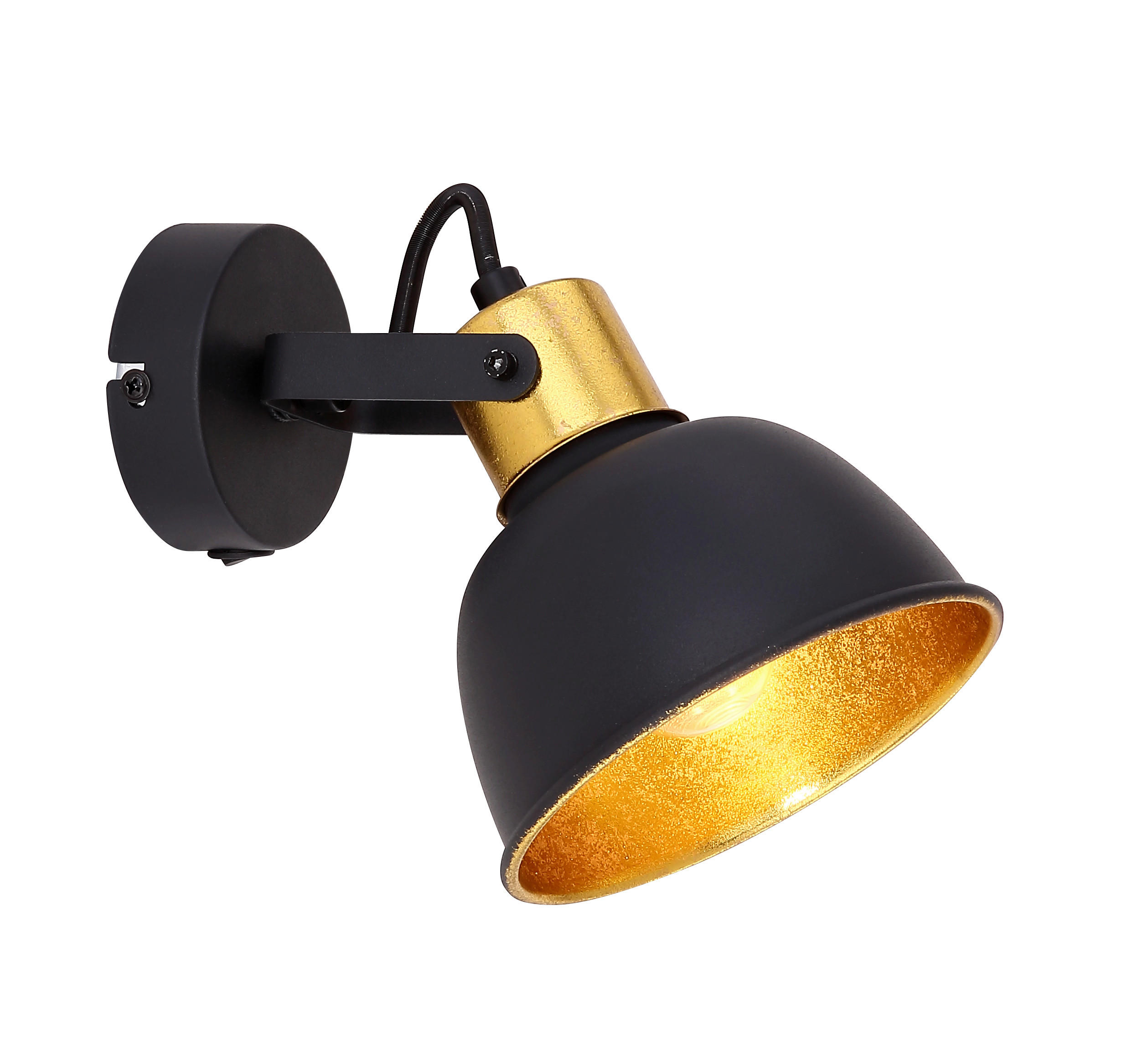 Globo Strahler Schwarz, Gold 16x14x13 cm