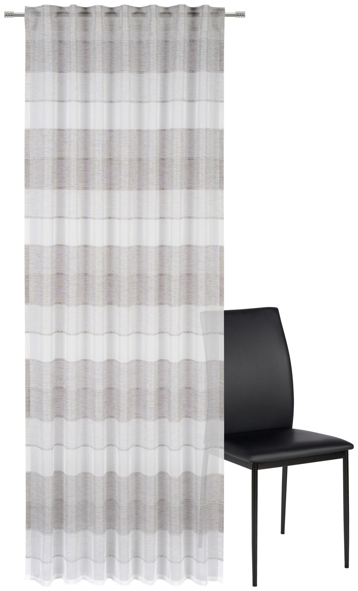 FERTIGVORHANG  halbtransparent   140/245 cm  - Grau, Basics, Textil (140/245cm) - Esposa