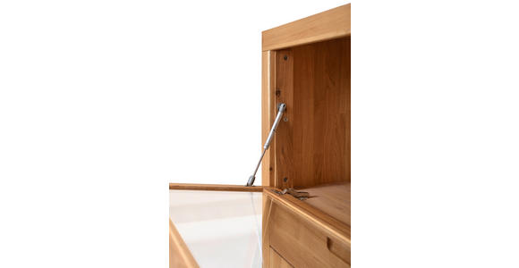 KOMMODE in 95/126/42 cm - Wildeiche/Alufarben, Natur, Glas/Holz (95/126/42cm) - Carryhome