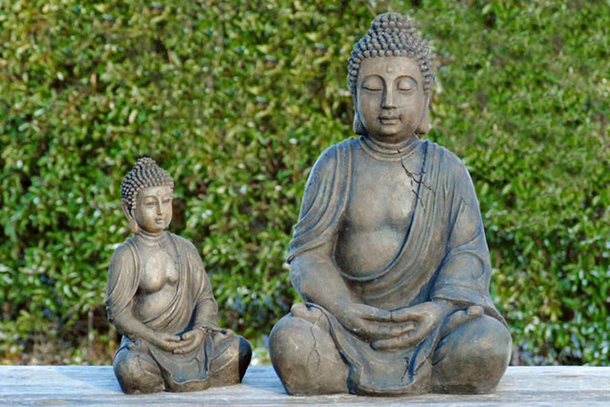 BUDDHA  - Anthrazit, Basics, Stein (30cm) - Ambia Home
