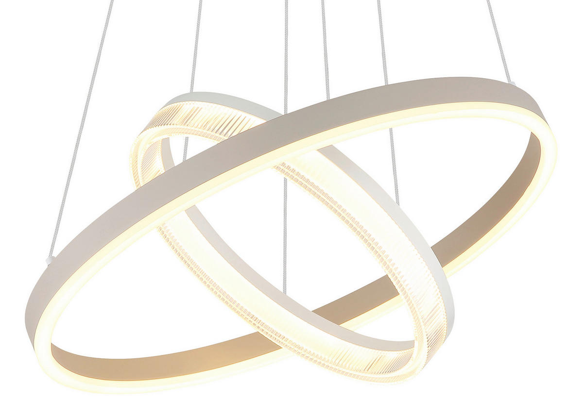 LED-HÄNGELEUCHTE 50/150 cm  - Sandfarben/Transparent, Design, Kunststoff/Metall (50/150cm) - Globo