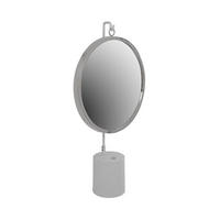 SCHMINKSPIEGEL 41/75/14 cm  - Weiss/Silberfarben, Lifestyle, Glas/Metall (41/75/14cm) - Kayoom