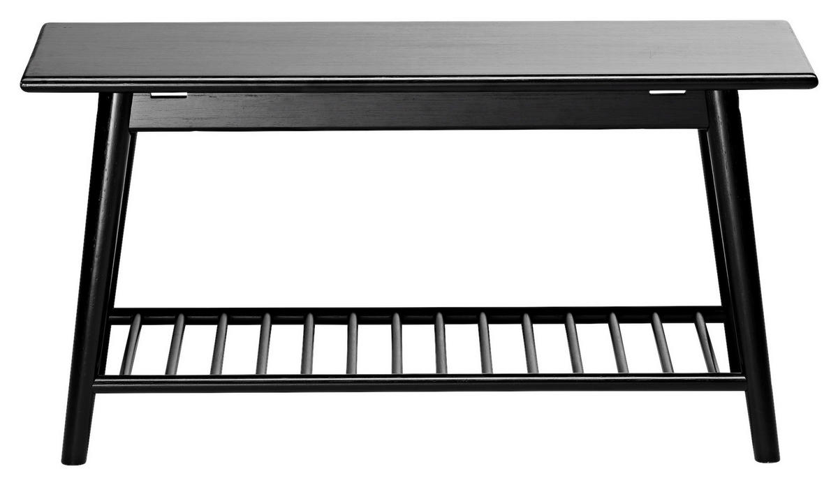 SCHUHBANK 90/45/35 cm  - Schwarz, ROMANTIK / LANDHAUS, Holz (90/45/35cm) - MID.YOU