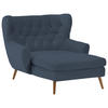 XXL-SESSEL Flachgewebe Dunkelblau    - Dunkelblau, Design, Holz/Textil (120/101/165cm) - Stylife