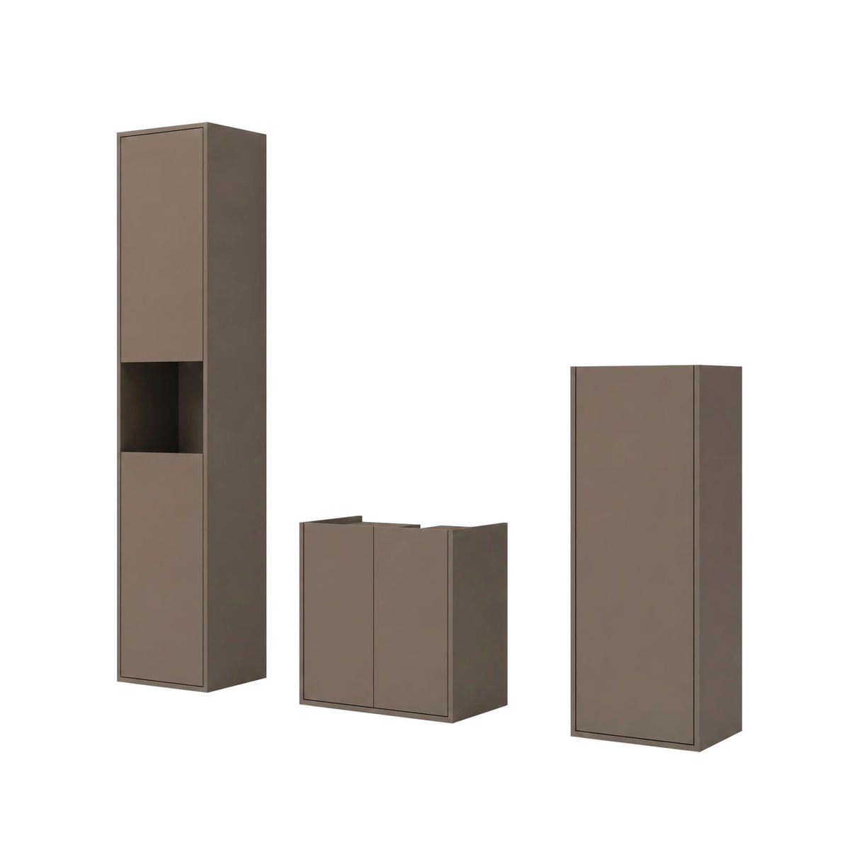 WASCHBECKENUNTERSCHRANK 60/62/35 cm  - Schwarz/Cappuccino, Trend, Holzwerkstoff/Kunststoff (60/62/35cm) - MID.YOU