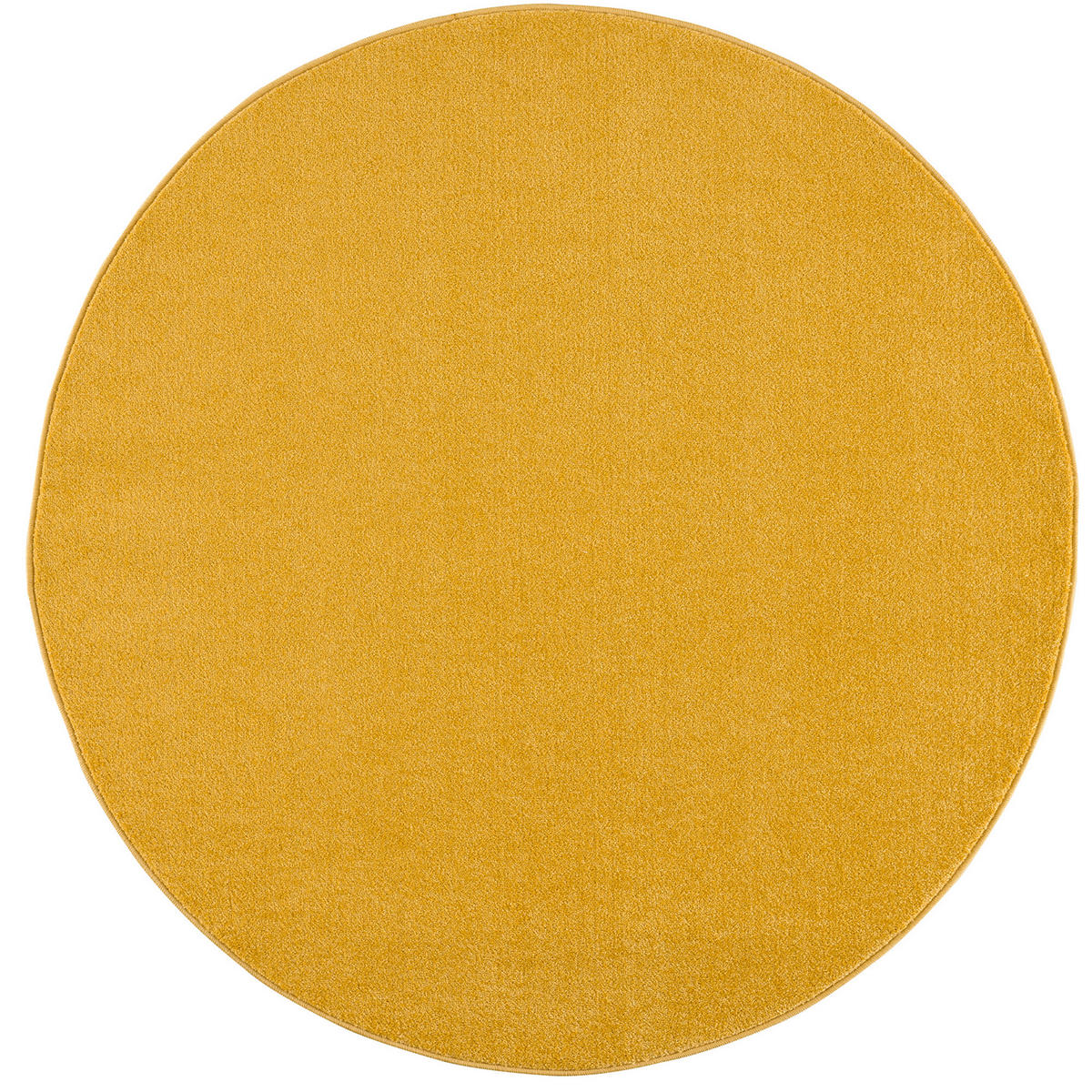 WEBTEPPICH 80 cm Uni Gelb rund  - Gelb, LIFESTYLE, Kunststoff/Textil (80cm) - Novel