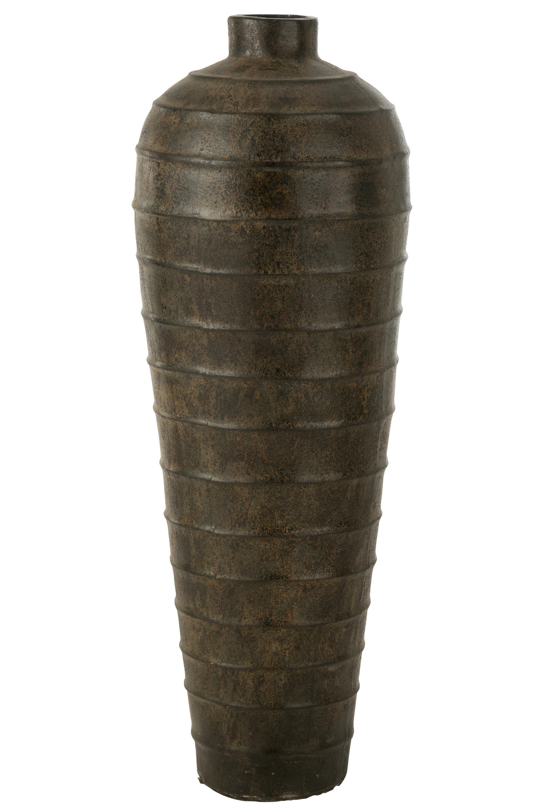 DEKOVASE  - Dunkelbraun, Design, Stein (48/48/103cm) - Ambia Home