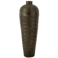 DEKOVASE  - Dunkelbraun, Design, Stein (48/48/103cm) - Ambia Home