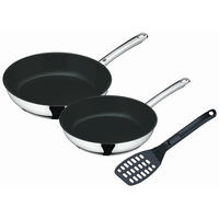 SET TIGANJA  3 dela  - srebrna/crna, Trendi, metal (48/30,5/15cm) - WMF