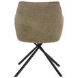 ARMLEHNSTUHL  in Webstoff  - Taupe/Schwarz, Design, Textil/Metall (63/88/62cm) - Novel