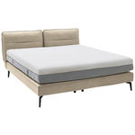 BOXSPRINGBETT 200/200 cm  in Beige  - Beige/Schwarz, Design, Textil/Metall (200/200cm) - Johann Jakob