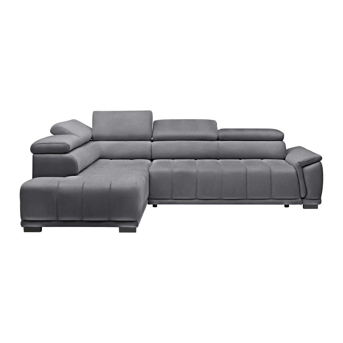 HÖRNSOFFA i chenille, vävt tyg blågrå  - blågrå/svart, Modern, textil/plast (106/283cm) - MID.YOU