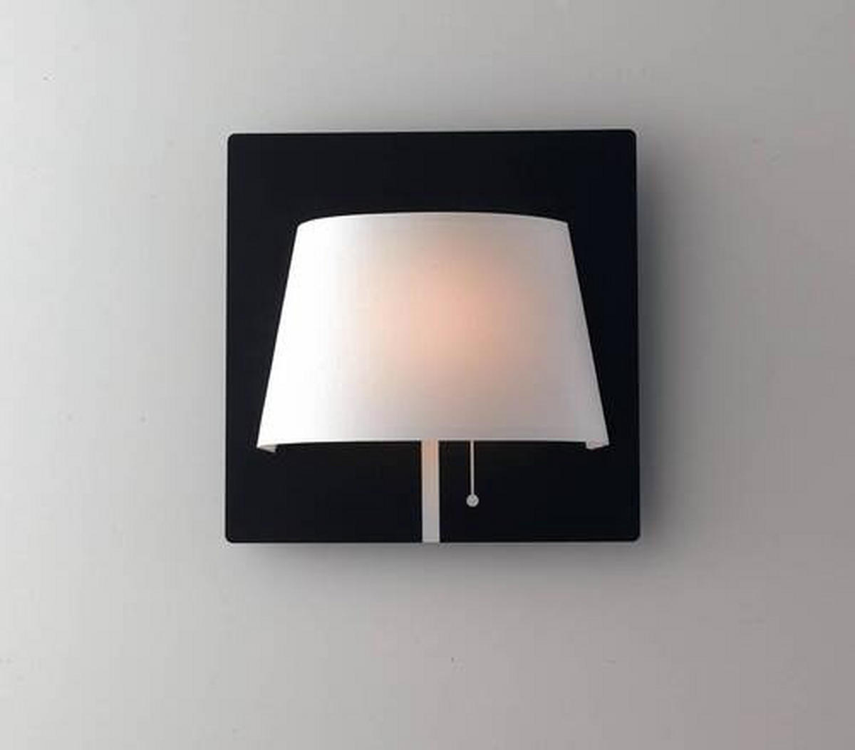 LED-WANDLEUCHTE 8,7/25/25 cm   - Schwarz/Weiß, Design, Textil/Metall (8,7/25/25cm)