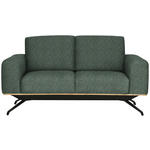 2-SITZER-SOFA Struktur Grün  - Schwarz/Grau, Design, Holz/Textil (166/85-104/95cm) - Novel