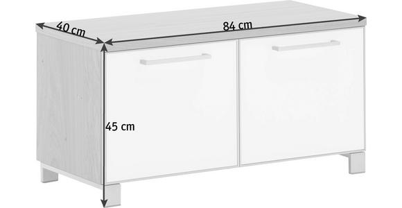 GARDEROBENBANK 84/45/40 cm  - Taupe/Chromfarben, Design, Glas/Holzwerkstoff (84/45/40cm) - Novel