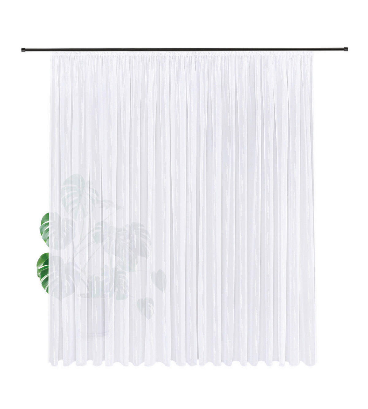 FERTIGSTORE  transparent  450/245 cm   - Beige, Basics, Textil (450/245cm)